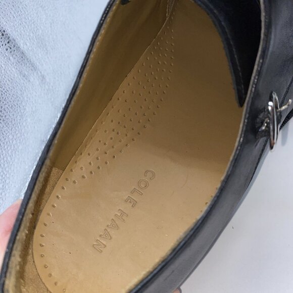 Cole Haan Men’s Carnegie Double Monk Strap Black Leather Dress Shoes Size 13M - Picture 7 of 16
